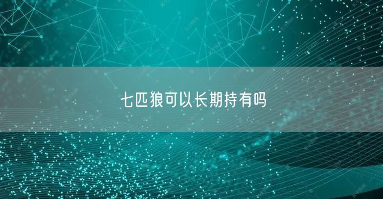 七匹狼可以长期持有吗